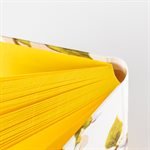 Carnet citron carré (petit) aux pages jaunes