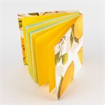 Carnet citron carré (petit) aux pages variées