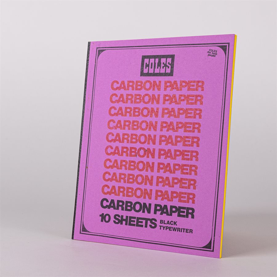 Petit cahier Carbone de 40 pages Couverture mauve, pages jaune