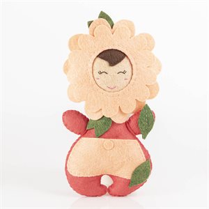 Baby Flora with belly pouch Raspberry and peach