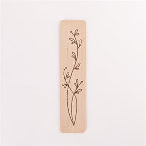 Pyrographed wood bookmark, model 