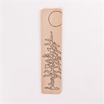 Pyrographed wood bookmark, model 