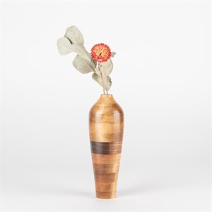 Handmade maple and birch stem vase