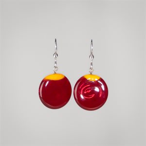 Pastille Earrings – Red and Yellow