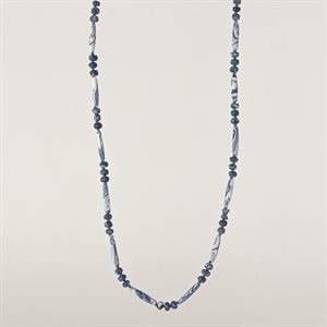 Blue and white clay necklace 2