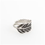 Silver Ostrich Fern Leaf Ring