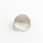 Silver thistle leaf ring