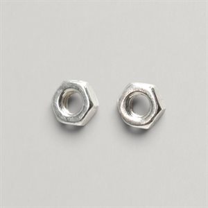Boucles d’oreilles Mini Écrou hexagonal en argent poli