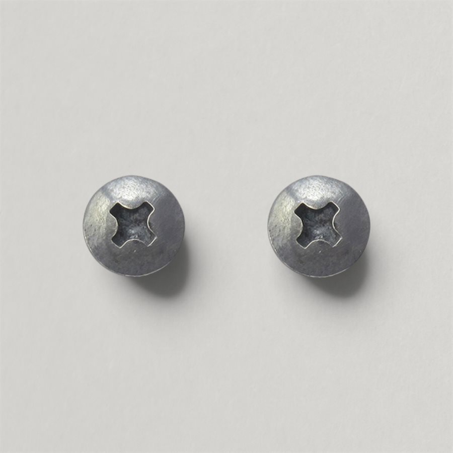 Boucles d’oreilles Vis étoile Phillips en argent oxydé