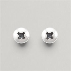Boucles d’oreilles Vis étoile Phillips en argent poli
