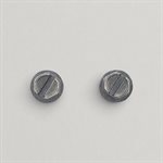 Hex Screw Stud Earrings in oxidized silver