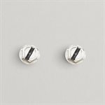 Hex Screw Stud Earrings in polished silver