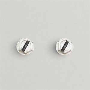 Boucles d’oreilles Vis hexagonale en argent poli