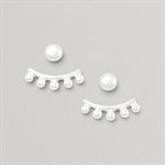Five Ball and Pearl Ear Jackets – white pearl