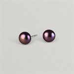 Boucles d’oreilles Grandes perles solitaires – perle noire