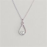 Pendentif Goutte et perle – perle blanche