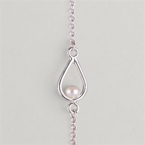 Bracelet Goutte et perle d’eau douce – perle blanche – P / M