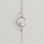 Bracelet Cercle et perle d’eau douce – perle blanche – M / G
