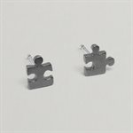 Boucles d’oreilles Casse-tête en argent oxydé