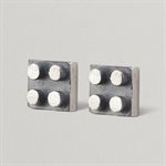 Square Nano Block Stud Earrings