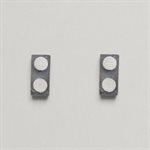 Rectangle Nano Block Stud Earrings