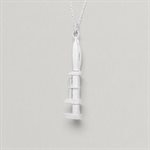 Clue Wrench Pendant in polished silver
