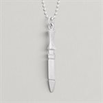 Clue Knife Pendant in polished silver
