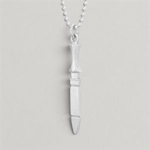 Pendentif Couteau Clue en argent poli