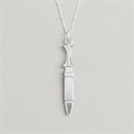 Clue Knife Pendant in polished silver