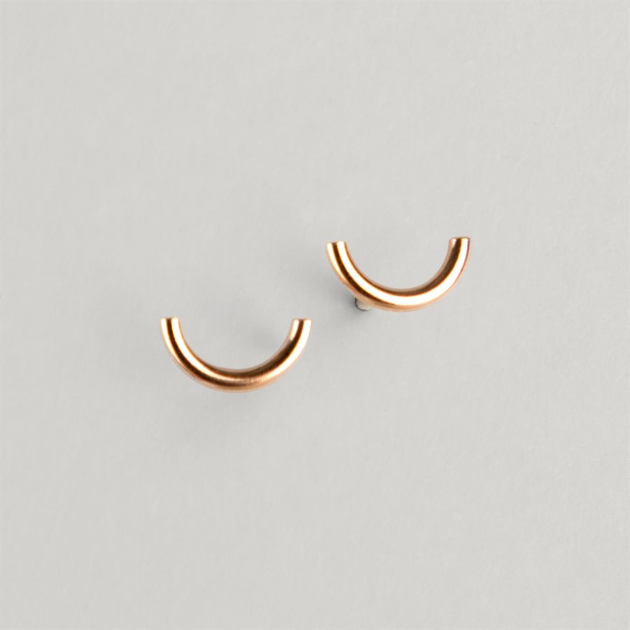 Boucles d’oreilles Symbole Parenthèse en or fusionné