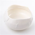 Moyen bol en porcelaine pincée blanche