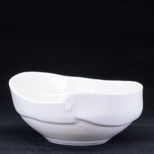 Pinched porcelain bowl