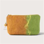 Grande pochette en laine feutrée - Verte 2
