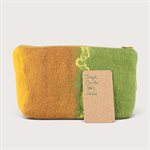 Grande pochette en laine feutrée - Verte 3