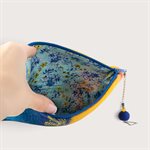 Large Felted Wool Clutch - Blue - 