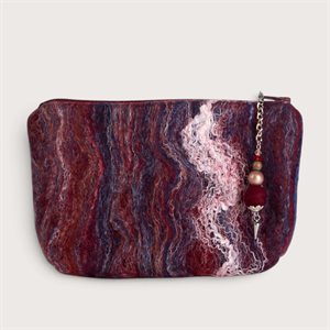 Moyenne pochette en laine feutrée - Mauve 4