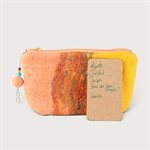 Medium Felted Wool Pouch - Orange 
