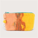 Moyenne pochette en laine feutrée - Orange 