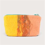 Moyenne pochette en laine feutrée - Orange 