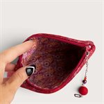 Moyenne pochette en laine feutrée - Rouge 