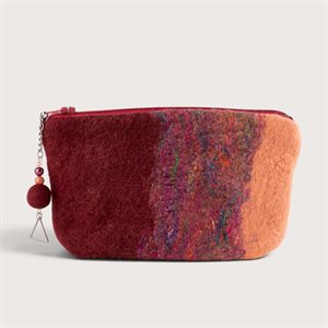 Moyenne pochette en laine feutrée - Rouge 