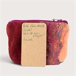 Petite pochette en laine feutrée - Mauve 5
