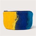 Petite pochette en laine feutrée - Bleue 4