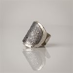 Acera adjustable ring in oxidized silver
