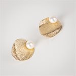 Flora 3 in 1 earring in gold-plated silver with white pearls