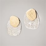 Cuadra 2 in 1 silver and gold earring