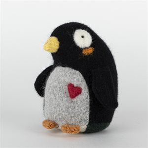Toutou petit pingouin 100% laine Noir
