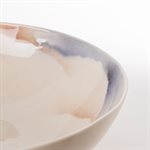 Blue and pink porcelain salad bowl