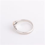 Silver ring adorned with gold, spiral point model, size 5¼