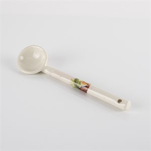 Ceramic tea spoon, round Rococo model